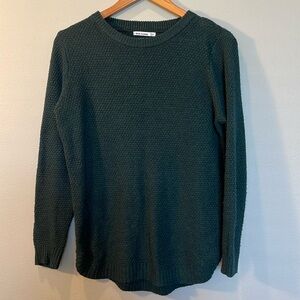 Pink Clover Green Curved Hem Sweater, M